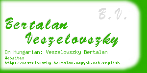 bertalan veszelovszky business card